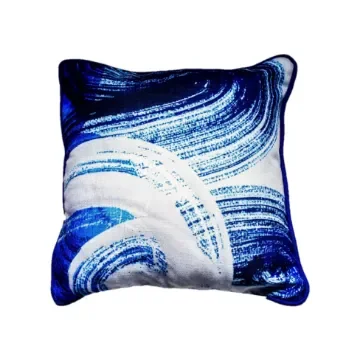 Galerie B - Brushed Cushion by Delphine Chopard - COU-VA-BLU-2 product image
