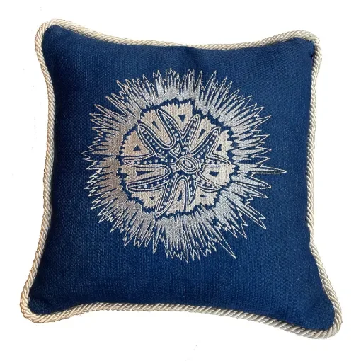 Galerie B - Bear Embroidered Cushion - OUR-BRO-BLU product image