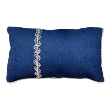Galerie B - Ocean Hippocampe Cushion with Silk Trimmings - HIP-OCE-PASS product image