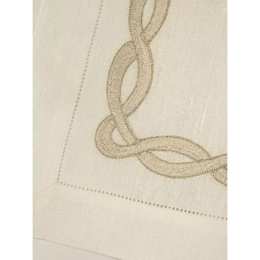Franchini mare - Heavy Pure Linen Placemat & Napkin Set - Gorgona1003 product image