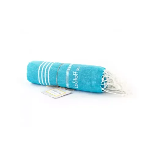 LeStoff - Organic Cotton Hammam Towel Aqua 95x180cm - CLA_AQUA product image