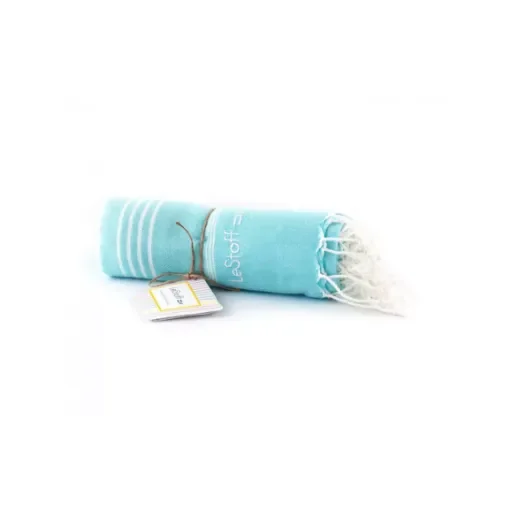 LeStoff - Organic Cotton Hammam Towel Aqua Blue - CLA_AQUA MARINA product image