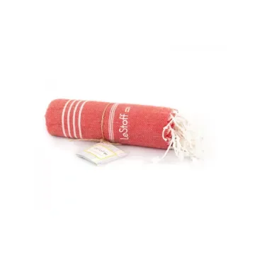 LeStoff - Organic Cotton Hammam Towel 95x180cm - CLA_ROUGE product image