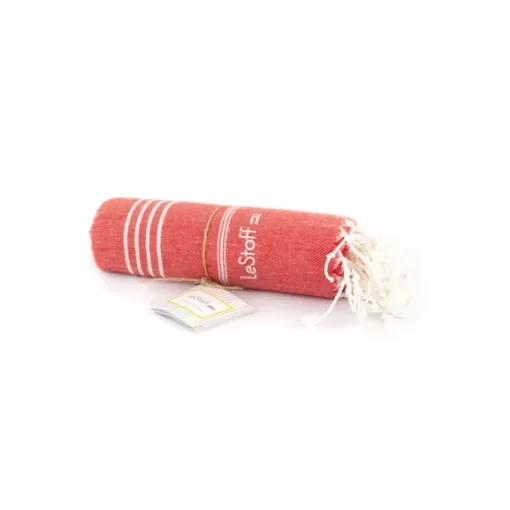 LeStoff - Organic Cotton Hammam Towel 95x180cm - CLA_ROUGE product image