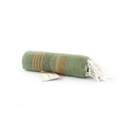 LeStoff - Organic Cotton Hammam Towel 95x180cm - MUL_OLIVE ORANGE product image