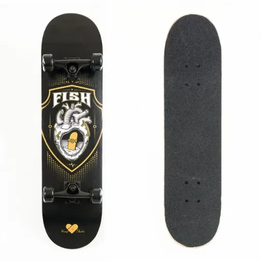 FISH - 31'' Black Heart Skateboard Complete Set - 0501-318841 product image