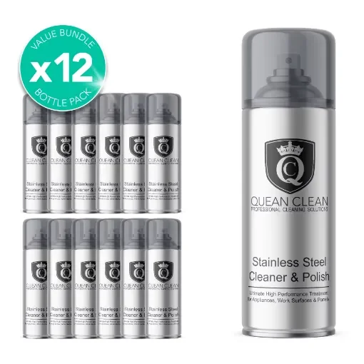 Quean Clean - Stainless Steel Cleaner & Polish 12 Pack - QUE-STAI-400-STAI-12 product image