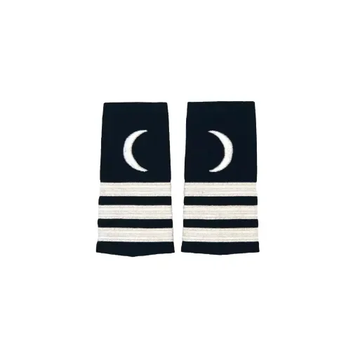 Liquid Yacht Wear - Chief Stewardess Epaulet Silver Three Stripes - EPAULET-300I product image