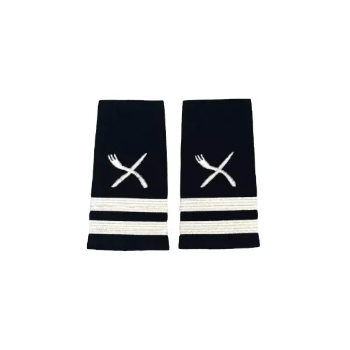 Liquid Yacht Wear - Chef Epaulet Silver Two Stripes - EPAULET-200C product image
