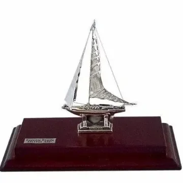Nautical Gifts - Silver Sailing Boat Replica - 613KA product image