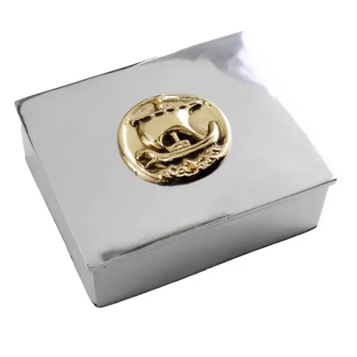 Nautical Gifts - Metal Box with Trireme Ship - 199R product image