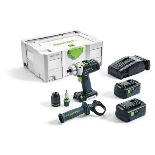 Festool - QUADRIVE 18/4 Li 5.2 Battery Percussion Drill - 575605 product image