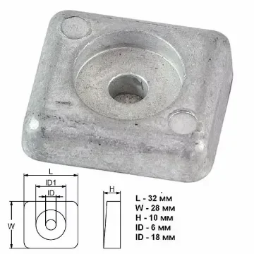 Anode for Honda ref. 41106-ZW9-000 with plate product image