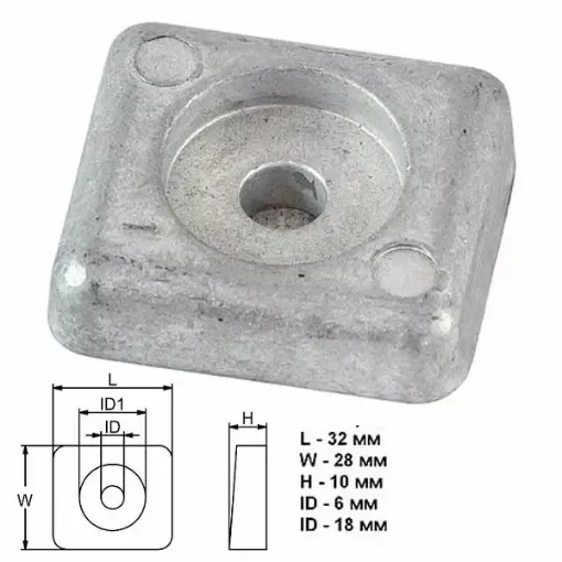 Anode for Honda ref. 41106-ZW9-000 with plate product image