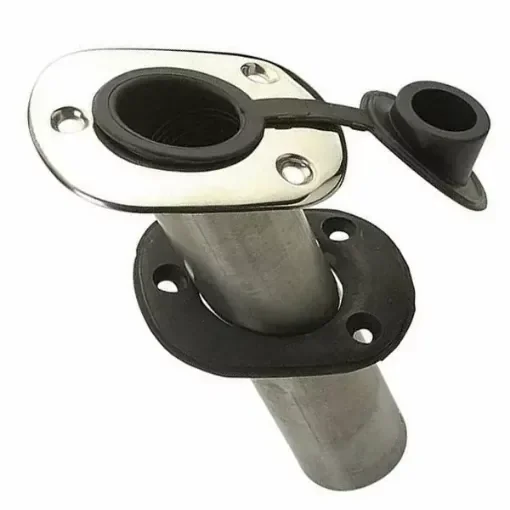 Flush-mounted stainless steel rod holder product image