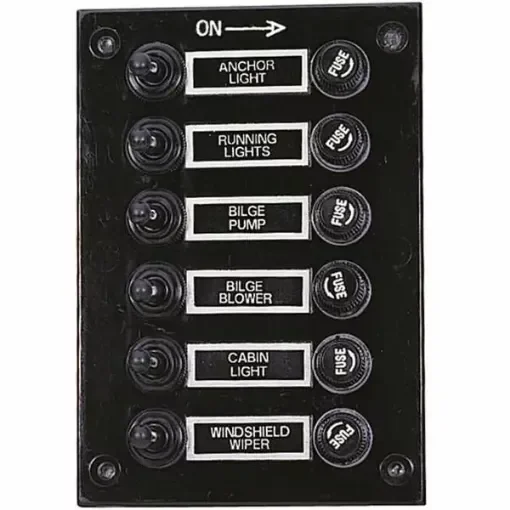 Panel with 6 Classic switches product image