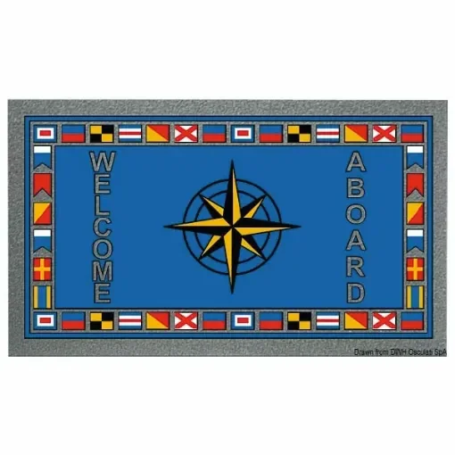 Doormat with compass rose and flags product image
