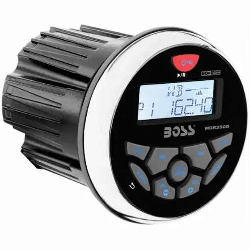 Boss Marine MGR350B round dashboard stereo product image