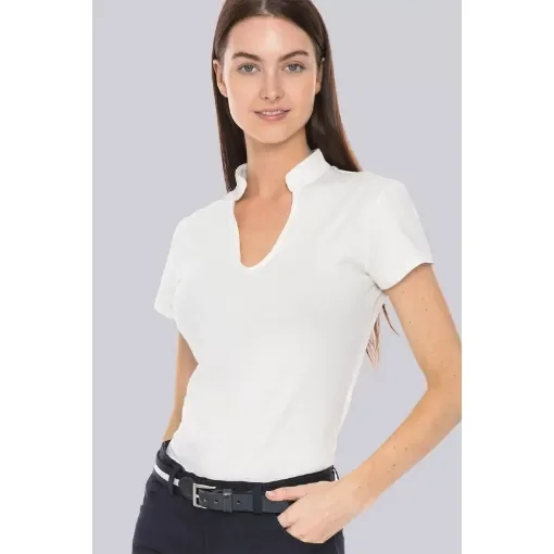 Liquid's Mandarin Polo Shirt - White - XS - Liquid Yacht Wear product image