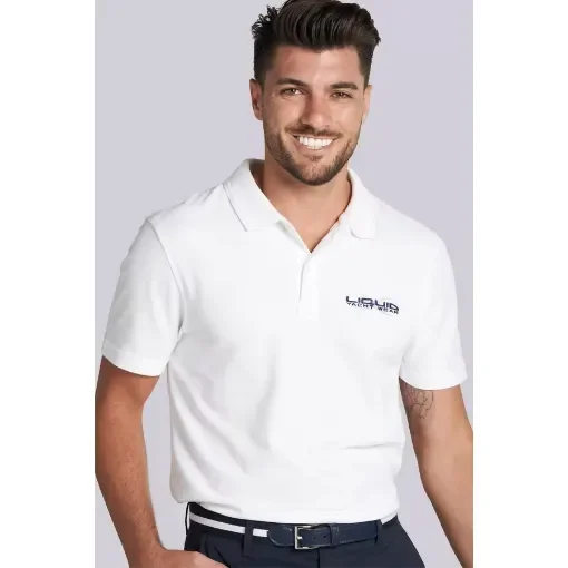 Mens Liquid's Cool Max Polo - White - S - Boat Bum product image