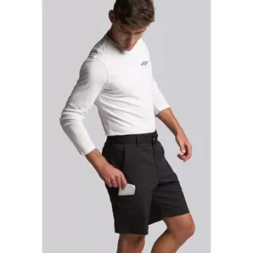 Mens Performance Cargo Shorts With Zip Pocket - Black - 28 - Liquid Yacht Wear product image