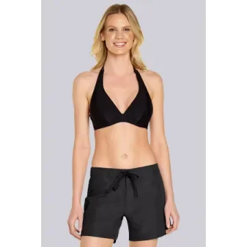 Ladies' Solid Color Board Short - Black - 04/36 - Boat Bum product image