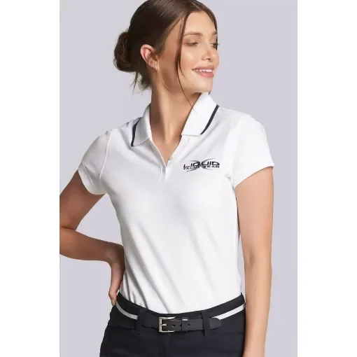 Ladies Liquid's Cool Max Polo with Tipping - Navy - S - Boat Bum product image