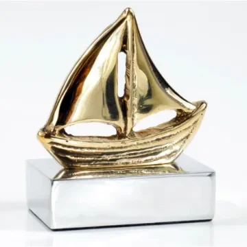 Nautical Gifts - Boat with Sails on Base - 20132KA product image