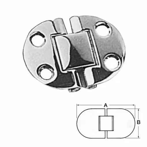 Stainless steel round flap hinge product image