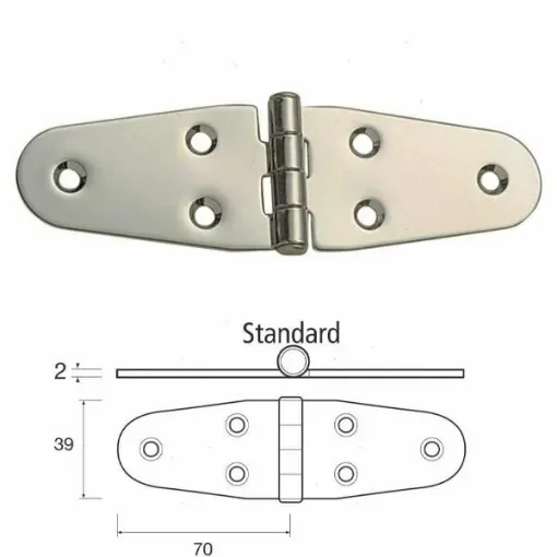 Medium steel double-wing hinge product image