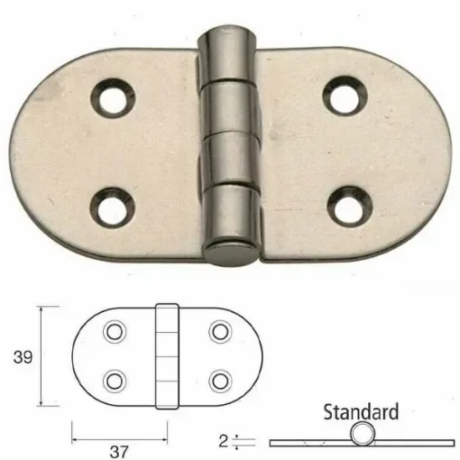 Stainless steel round biscuit hinge product image