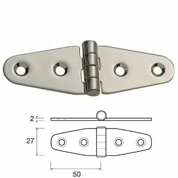 Small double-wing steel hinge product image