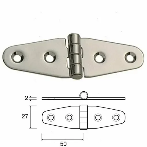 Small double-wing steel hinge product image