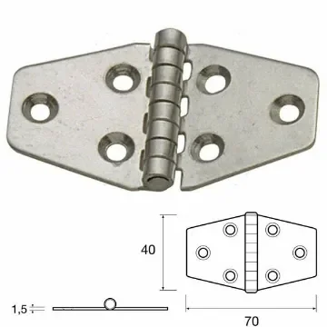 Stainless steel biscuit hinge product image