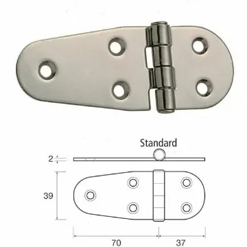 Round stainless steel eccentric hinge product image