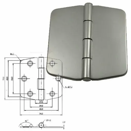 Stainless Steel L-Biscuit Cover Hinge product image