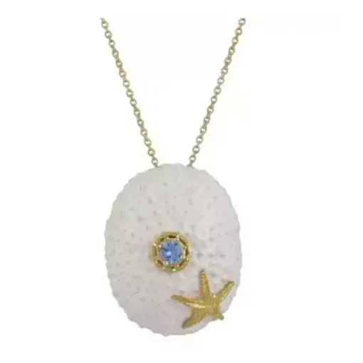 Silver necklace sea urchin - Nauticalgifts product image