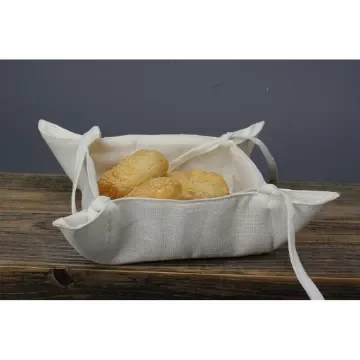30x30cm, Natural Linen Kitchen Storage Tray, White product image