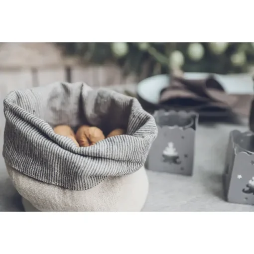15x17 cm, Linen Kitchen Storage Basket, heavy weight product image