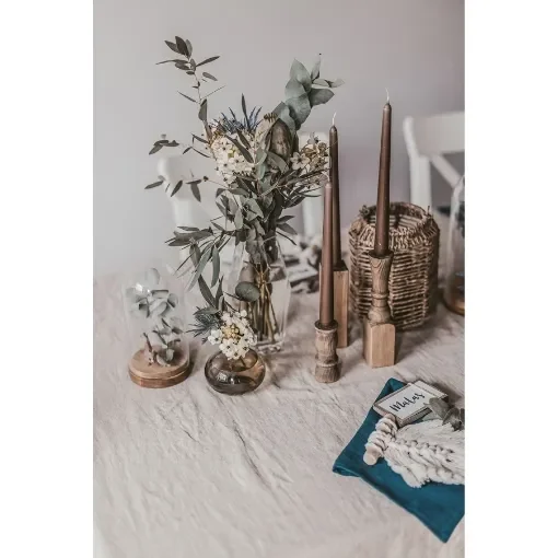 140x320 cm Linen Tablecloth, plain colors product image