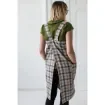 XS/S, Linen Japanese Apron, checks and stripes pattern colors product image