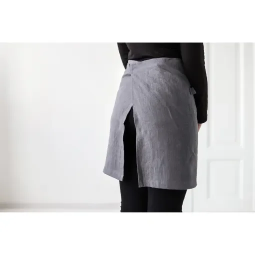 One size, Linen Half Apron, plain color product image