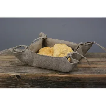 30x30cm, Natural Linen Kitchen Storage Tray, Natural Flax product image