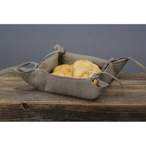 30x30cm, Natural Linen Kitchen Storage Tray, Natural Flax product image
