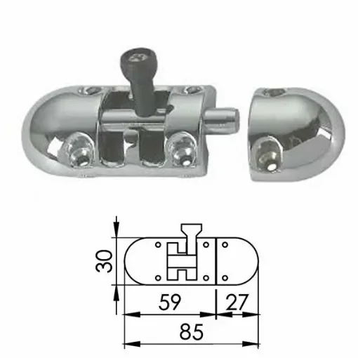 Stainless steel deadbolt with anti-noise handle product image