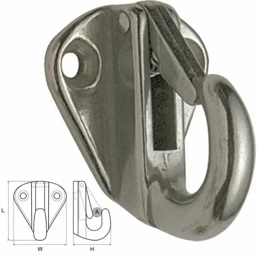 Stainless steel snap hook for wings and ropes product image