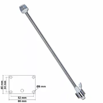 360 light on wall-mounted removable stainless steel rod product image