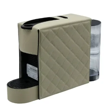Collection Jean Leather Cover With Diamond Stitching For Nespresso Coffee Machine - Col Beige -  33cm x  8,50cm x  20,50cm - Weight : 285 Gr - Gordon & Gaia product image