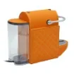 Collection George Coffee Machine Nespresso Covered In Grained Leather With Diamond Stitching - Col Leather Orange - Gordon & Gaia product image