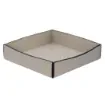 Collection Hugo Soft Pin Tray In Beige Smooth Leather With Diamond Quilting -  18,5cm x  18,5cm x  4,0cm - Weight : 180 Gr - Gordon & Gaia product image
